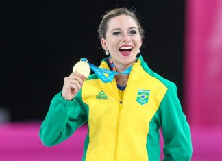 Bruna Wurts brilha na patinação e garante ouro inédito no Pan